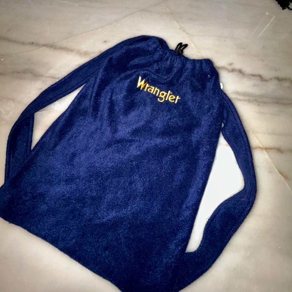 Wrangler Navy Drawstring Bag